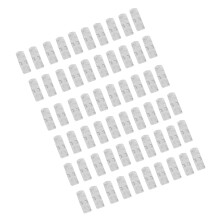 Conjunto de 60 Presilhas de Fixação de Fios para Mesa, Organizadores de Cabos, Clipes para Cabos USB e Dispositivos - Transparentes