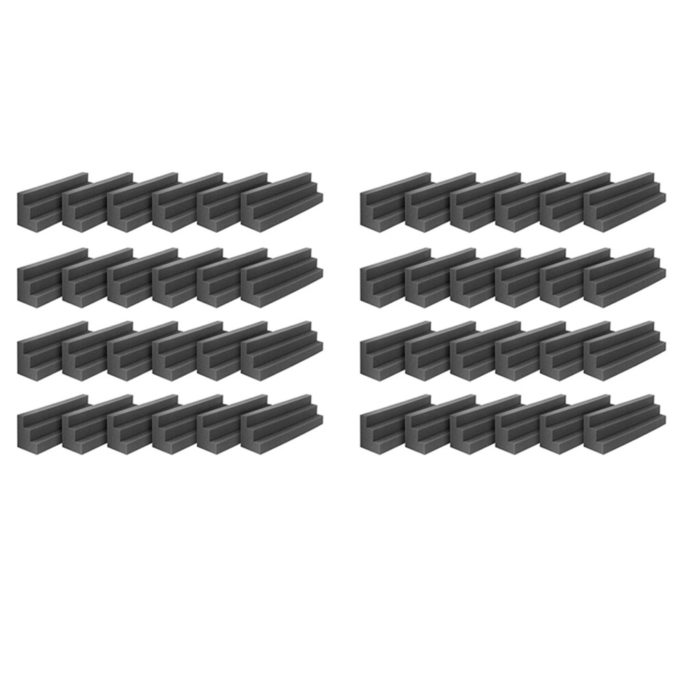 48 Pcs Bass Traps Acoustic Foam Panels Sound Proof Padding,Studio Foam For Corner Soundproofing Foam,Sound Proof Foam 4854107134078