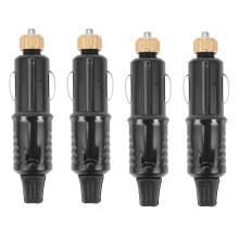 Conjunto de 4 adaptadores/carregadores de tomada de isqueiro de carro 12/24V + fusível