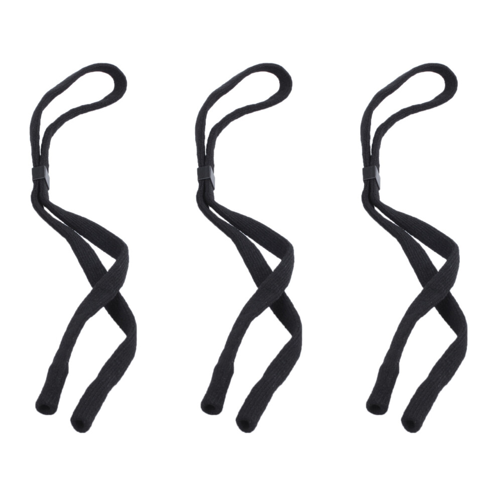 Black 3X Sport Sunglass Neck Strap Eyeglass Cord Lanyard Holder