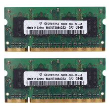 2x DDR2 1GB Memória RAM para Notebook 2RX16 800MHz PC2-6400S 200 Pinos SODIMM para Laptop