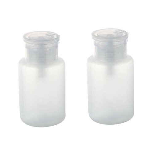2x 150ml βερνίκι νυχιών μακιγιάζ πλαστική αντλία αφαίρεσης μπουκαλιών λευκό