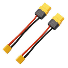 2 Cabos de Bateria RC XT60 para XT30 com Conector T Macho e Fêmea com Fio de Silicone 16AWG de 100mm
