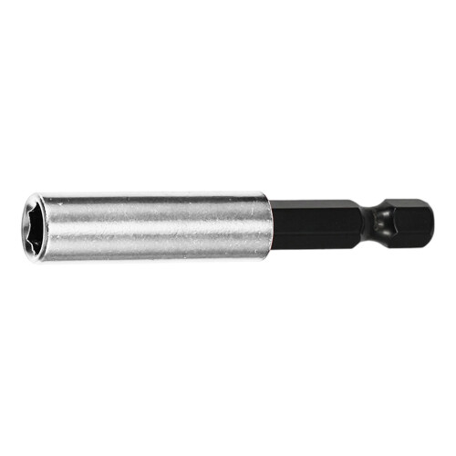Resilient 1/4 Six Sided Handle Piece 60mm Extended-Silver 60