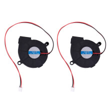 2 ventiladores de refrigeração DC sem escova pretos 5015S 12V 0,14A 50mm x 15mm
