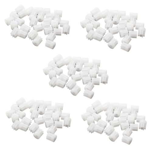 Conjunto de 150 engrenagens de plástico com 8 dentes e módulo 0,5 para eixo de motor de carrinho de brinquedo de 2 mm.
