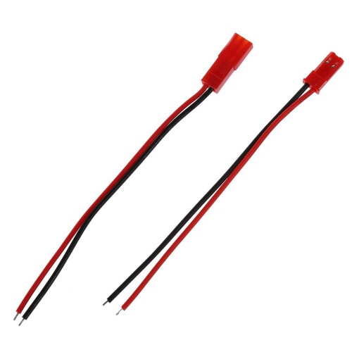 10 ζεύγη καλωδίων 22AWG 100mm W 2Pin JST MF βύσμα για σύνδεση κινητήρα μπαταρίας RC 2