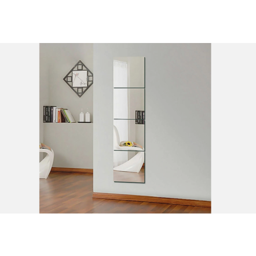 4 pcs 30X30cm Mirror Tiles Wall Sticker Square Self Adhesive