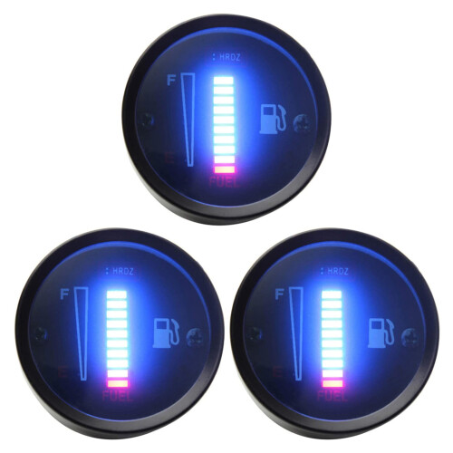 3X 24V 2 Polegadas 52mm Medidor de Nível de Combustível Universal para Carro, Motocicleta, Barco, Caminhão, RV