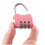2X Luggage Box Resettable Combination Lock Padlock 3 Digit Number Pink 4