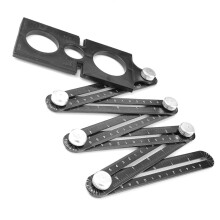 6 Fold Angles Measure Ruler Multifunction-Three holes six fol