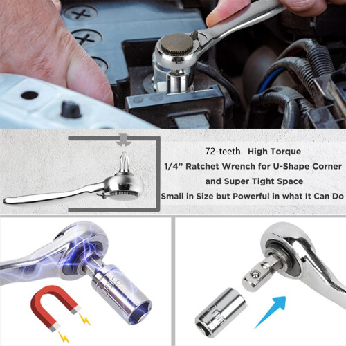 Professional Mini Ratchet Screwdriver Tool Set 72 Tooth 1