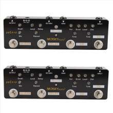 2x Sol918 Pedal Multiefeitos 5 em 1 para Guitarra: Distorção, Delay, Reverb, Overdrive, Loop de Efeitos, Carcaça Metálica