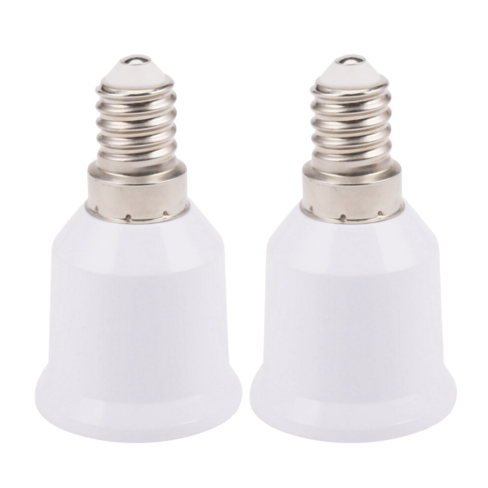 2X E14 To E26 E27 Adapter Socket E14 To Medium Socket E26 E27 Converter Bulb Base Adapter Converter 4852464881789