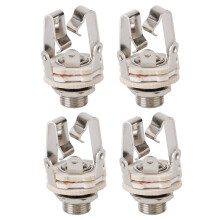 Conector de cabo de áudio estéreo de dois canais com 4 pinos e chave seletora, 6,5 mm fêmea, para guitarra.