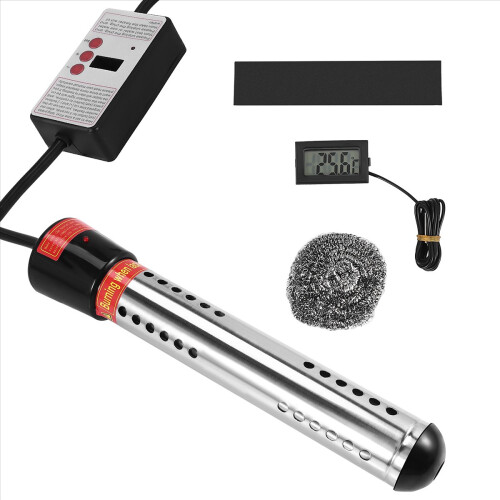 2500W Immersion Heater, Pool Heater Automatic Timer, Safe Pool Heating Immersion Heater, Perfect for Home Eu Plug 2