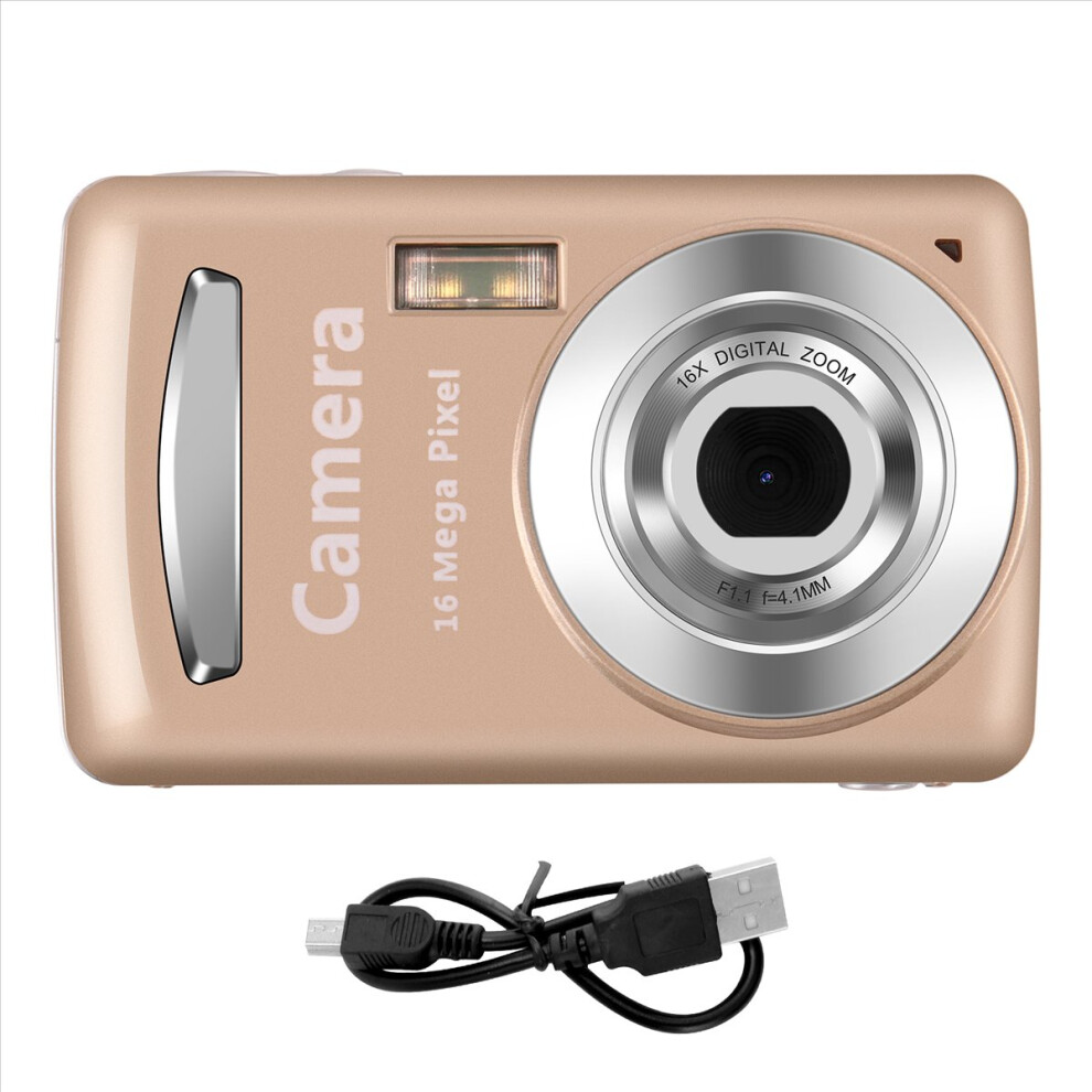 Digital Camera,Portable Cameras 16 Million Hd Pixel Compact Home Digital Camera For Kids Teens Seniors Golden 4852464833351
