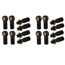 16Pcs M3 Ball Joint Link Bar Rod Seals Ball Head Tie Rod End for 1/10 RC Truck Car Truck Black
