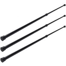 Varão telescópico extensível com mola para cortina, ideal para janelas e banheiros, com 3 opções de ajuste, de 40 a 70 cm.