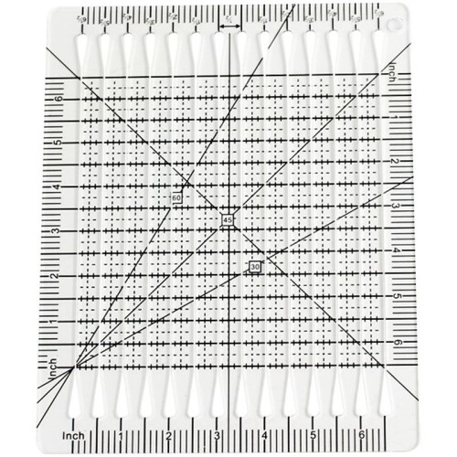 Régua de corte para patchwork, 5 em 1, com moldes para corte de formatos encantadores.