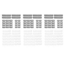 Lote com 72 peças de conectores de 24 pinos, 8 pinos e 6 pinos para placa-mãe de computador, com sleeve de até 3,4 mm, na cor preta.