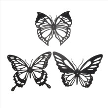 3 piezas de mariposas de metal para decoración de pared, decoración rústica para casa, oficina, dormitorio