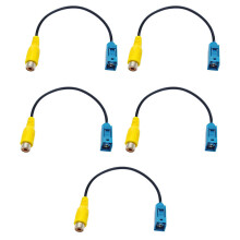 Adaptador de cabo de conexão de vídeo para câmera de ré AV-IN Fakra 5X para estacionamento - Adaptador de cabo Fakra para vídeo