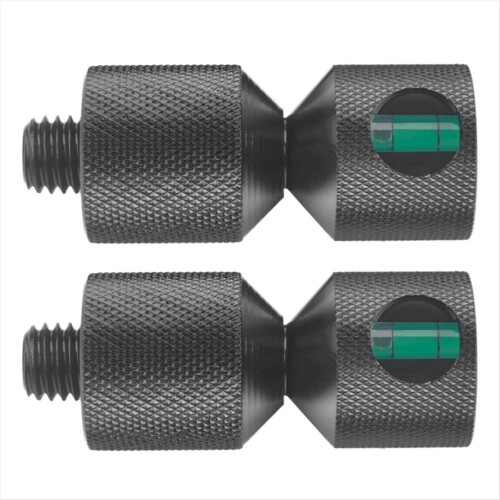 Conjunto de dois pinos de alinhamento de flange de 1-1/8 polegadas em alumínio 6061 com nível, preto. 1