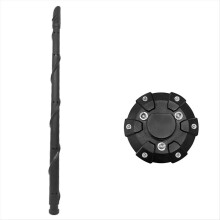 Base de antena esportiva para TJ JK JL JT + antena espiral flexível AM/FM de substituição
