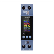 Medidor de energía digital LED, voltímetro, amperímetro y vatímetro de montaje en riel DIN, CA 100-290 V con RS485, medidor de potencia en kWh.