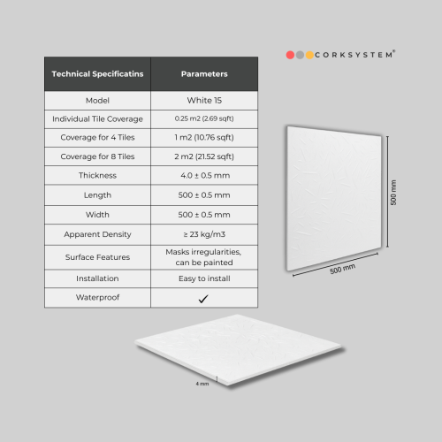 White 15 Ceiling and Wall Decorative Panels 2m2 1