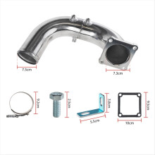 Kit de modificación de tubo de escape de 3 pulgadas y tubo de admisión para 5.9L 1994-1998, color negro