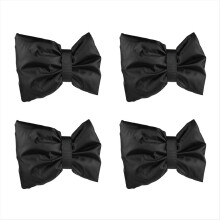 4 Pack Black Polyester Faucet Cover Indoor and Outdoor Insulation Faucet Cover Antifreeze Cover Outdoor in Winter.