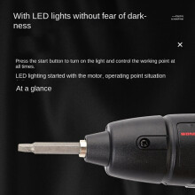 Conjunto de parafusadeira elétrica doméstica recarregável sem fio, furadeira de impacto e mini furadeira elétrica sem fio.