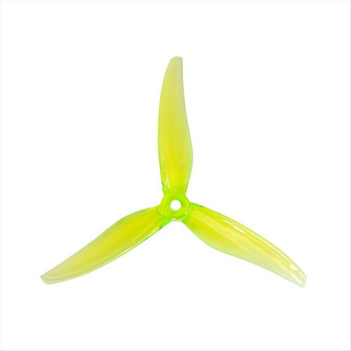 Conjunto de 4 hélices de 3 pás de 5 polegadas (12,7 cm) para drones de corrida FPV, compatíveis com motores 2207 e 2306, na cor cinza. 2