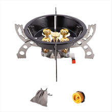 Camping Stove Outdoor Fierce Stove Camping Barbecue Portable Windproof Stainless Steel Folding Stove