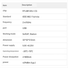 1 pz BL-M8812EU2 Drone a lunga distanza 5G Modulo Wi-Fi ad alta potenza 5V Trasferimento foto aeree a USB PA esterno 867 Mbps