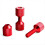 Conjunto de 4 pinos de alinhamento de alumínio com flange de 1-1/8 polegadas e flange removível de 1-5/8 polegadas (vermelho). 2