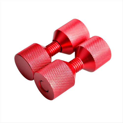 Conjunto de 4 pinos de alinhamento de alumínio com flange de 1-1/8 polegadas e flange removível de 1-5/8 polegadas (vermelho). 2