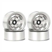 4 τεμάχια μεταλλική ζάντα Beadlock 1,55" με 5 ακτίνες για RC 1/10 D90 CC01 LC70 MST, ασημί