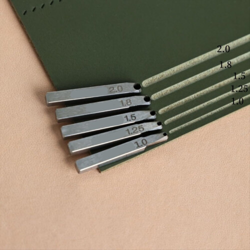 6 in 1 Leather Groover Tool, with Adjustable Stitching Groover, Leather Carving Cutting Tools, Leather Working Tools 1