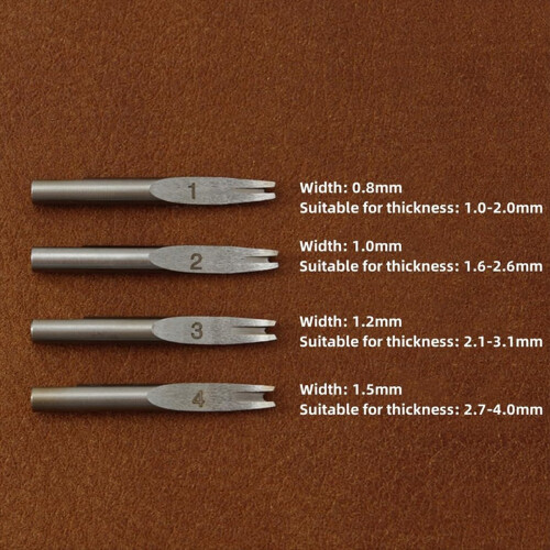 6 in 1 Leather Groover Tool, with Adjustable Stitching Groover, Leather Carving Cutting Tools, Leather Working Tools 2