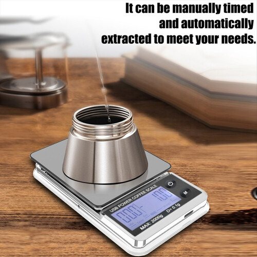 Mini Pocket Scale Electronic Scale Auto Timer Digital Kitchen Coffee Scale High Cyclic Rechargeable 2