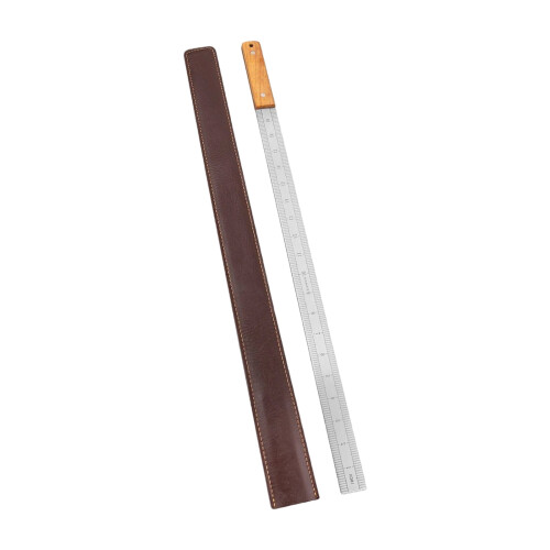 Thickened Stainless Straight Edges Measuring-wooden handle 63cm
