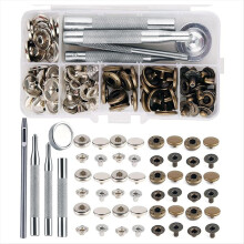 Kit para Trabalho em Couro: Ferramentas para Trabalhar em Couro, Conjunto de Furadores, Caixa Organizadora para Costura, Furação e Corte.