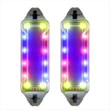 2 Pack Solar Power Warning Light for Car Motorcycles IP65 Waterproof LED Emergency Vehicle Flashing Beacon Light Red Blue Yellow