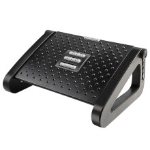Under Desk Footrest with Massage Rollers Ergonomic Foot Stool for Home Office Pain Relief and Comfort Black