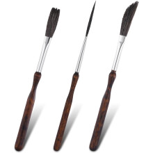 Conjunto de 6 pincéis para filetagem, incluindo pincéis longos para linhas finas, pincéis de alto desempenho para pintura em acrílico e aquarela.