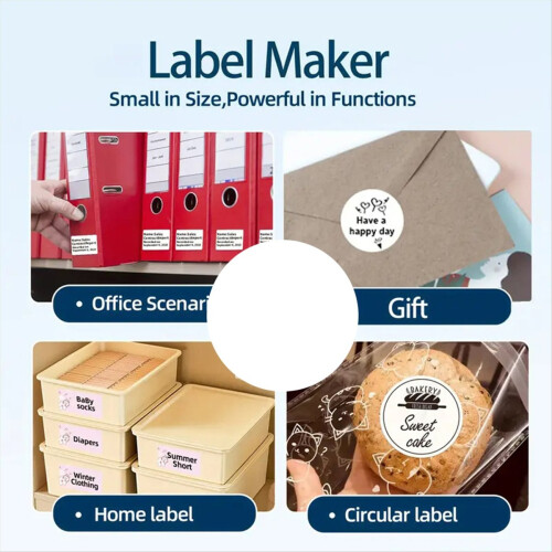 Wireless Mini Portable Printer Label Printer Mobile Thermal Adhesive Label Machine Suitable for Storehouse Express Red 2