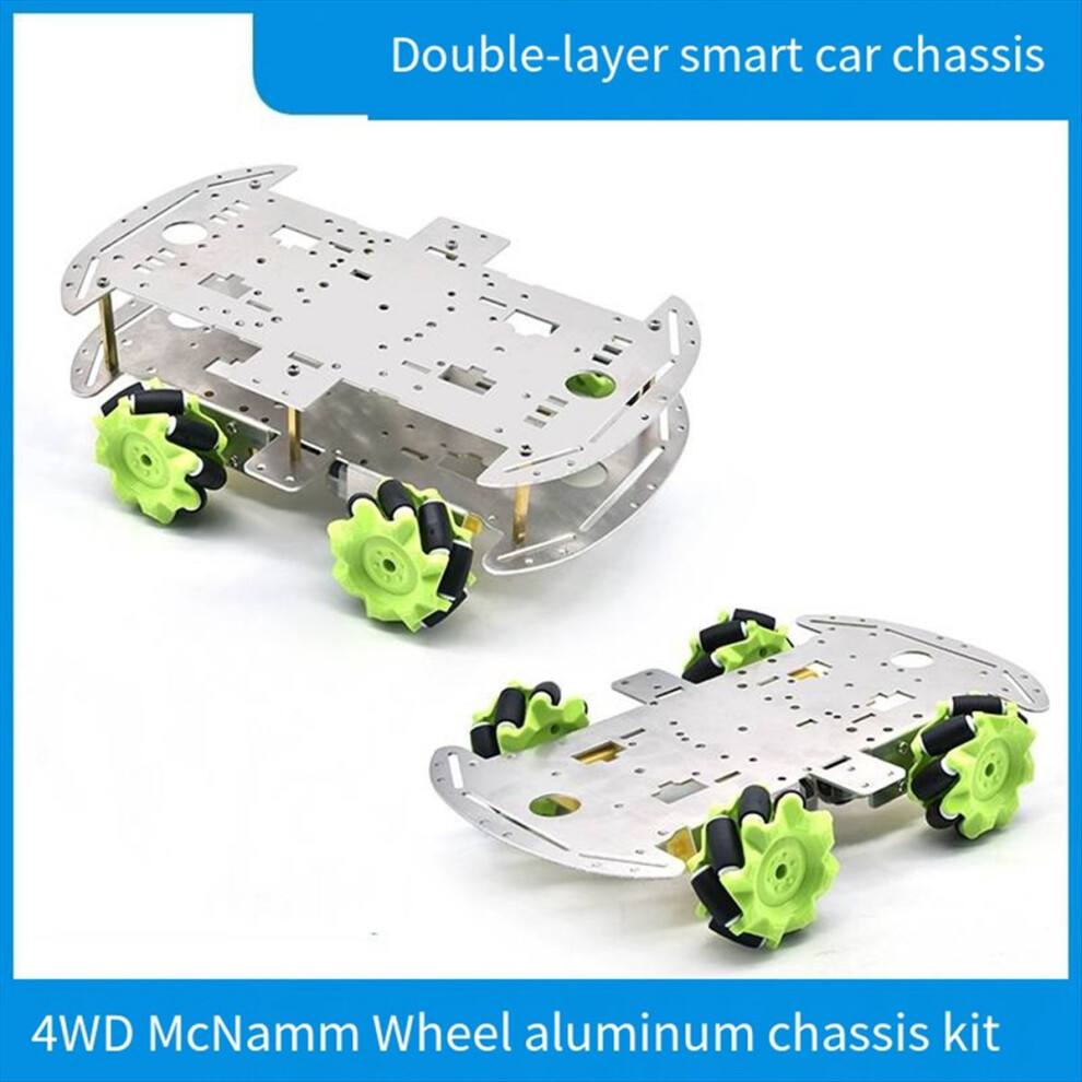 Für DIY 4WD Aluminium Mecanum Roboterauto Zweilagige Bodenplatte für Roboter Doppelchassis Teile